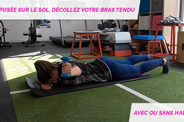 sur le ventre haltèse